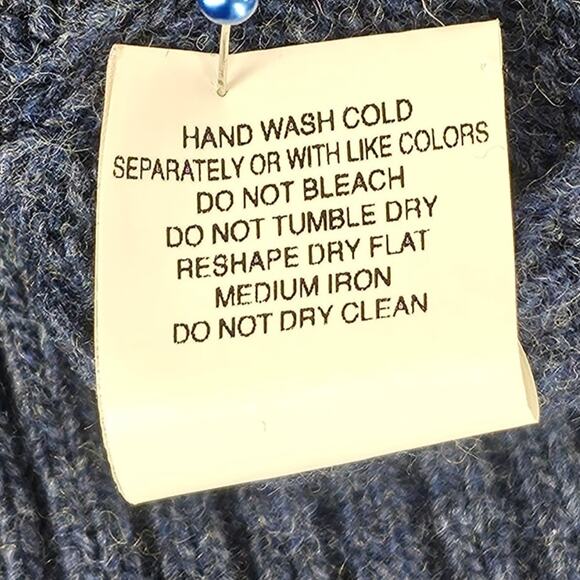 DANIELE BLASI MEN'S BLUE 1/4 ZIP SWEATER LUXURIOUS WOOL BLEND SIZE LARGE ITALY - Picture 8 of 10